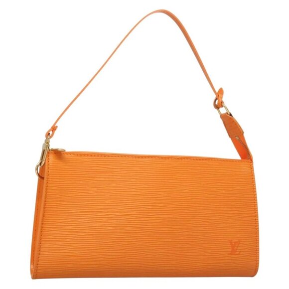 LOUIS VUITTON Epi Pochette Accessoires Pouch Orange Mandarin - Picture 1 of 15